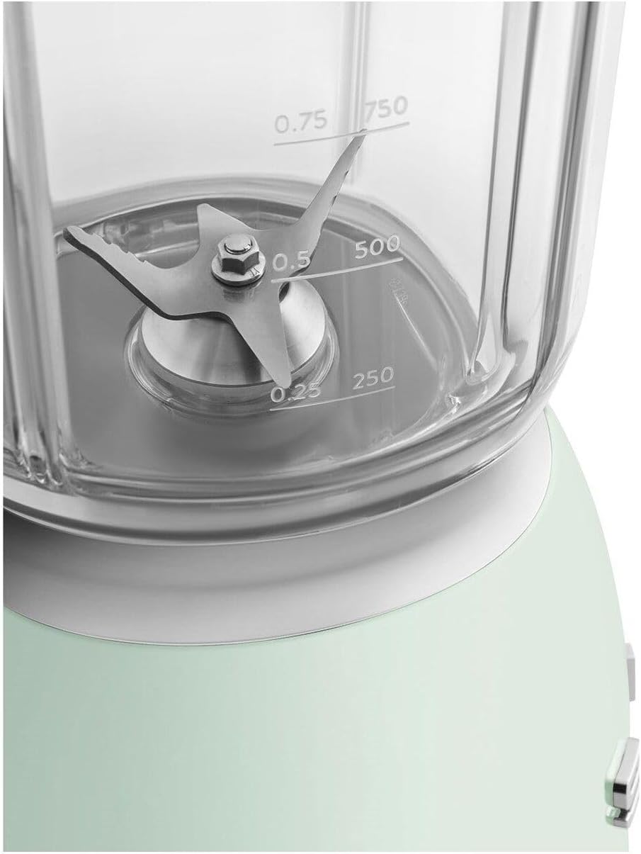 Smeg, BLF03PKEU, 1,5 l Standmixer, 4 -Geschwindigkeitsstufen, 4 Automikprogramme, Abnehmbare Doppelklinge, Deckelöffnung transparent mit Dosierkappe, rutschfest, 800W, Rose