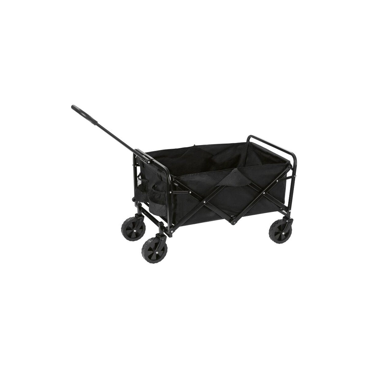 EASYmaxx Faltbarer Bollerwagen, platzsparend, schwarz - B-Ware neuwertig