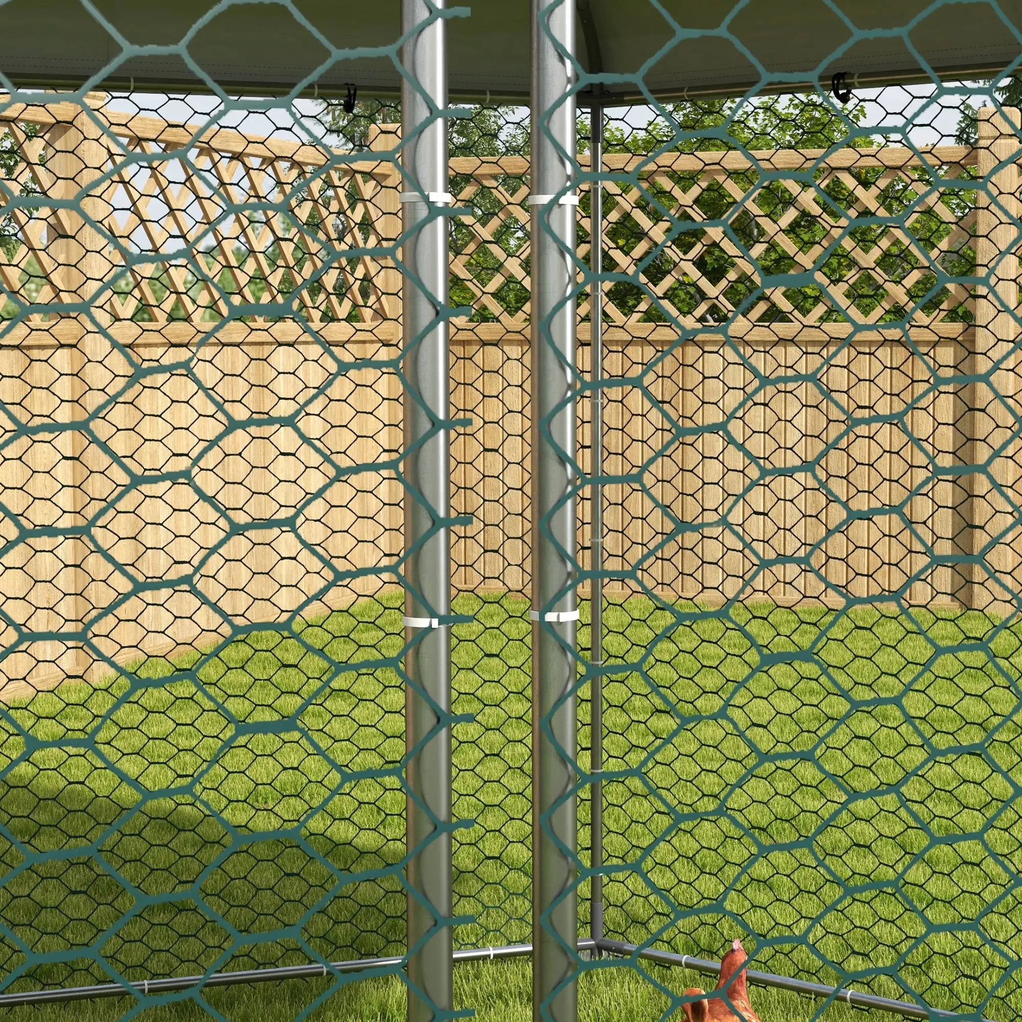 PawHut Hühnerstall Freilaufgehege geräumig UV-Schutz Dach