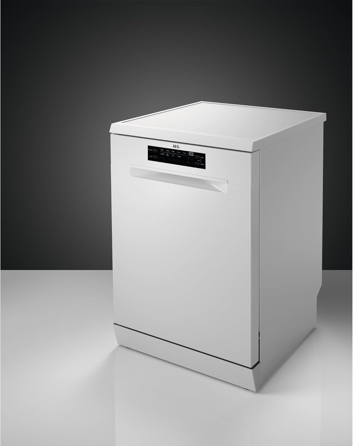 AEG Vollintegrierter Geschirrspüler 60cm, Spülmaschine Serie 7000: mit Glasschutz, Energieklasse A, Besteckschublade, personalisierte Zeit-Steuerung, leise 41dB, ComfortRails, Wasserstopp, FSE7676AP