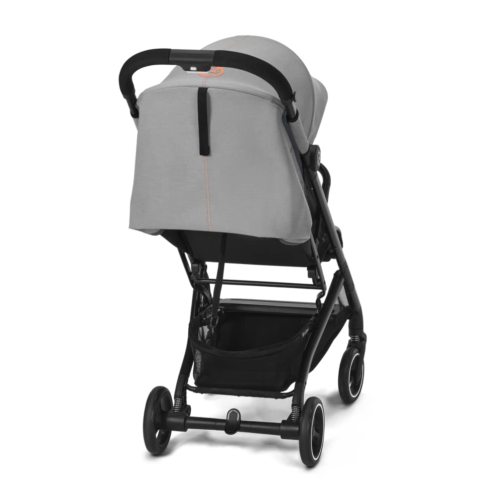 Cybex Gold Kinderwagen Beezy mit One-Pull Harness, Ab Geburt bis ca. 4 Jahre (max. 22 kg), Kompakt und ergonomisch, Almond Beige (Beige mit schwarzem Rahmen)