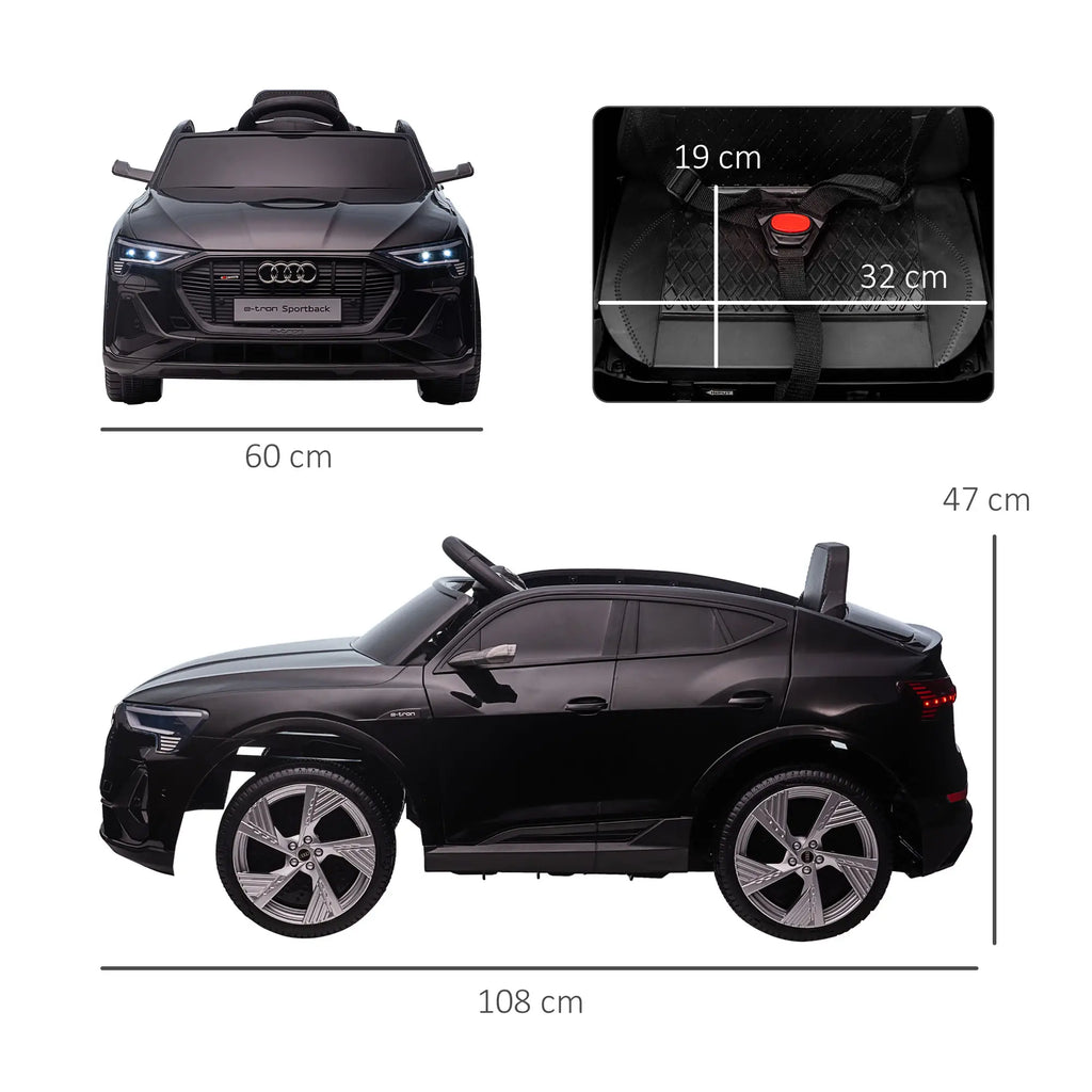HOMCOM Audi E-tron Kinder-Elektroauto 12V mit Fernbedienung