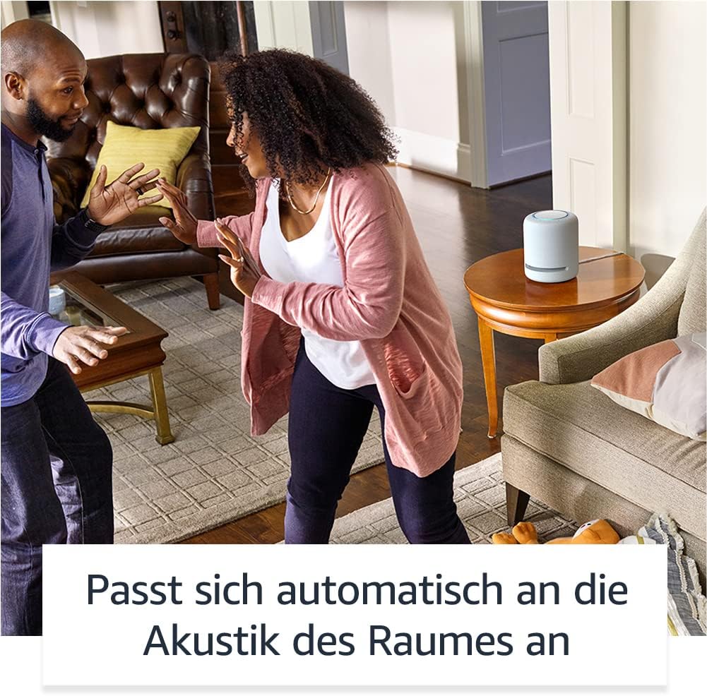 Echo Studio (Neueste Generation) | Der beste Klang, den unsere smarten WLAN- und Bluetooth-Lautsprecher je geboten haben – mit Dolby Atmos, 3D-Audio, Smart-Home-Hub und Alexa | Weiß