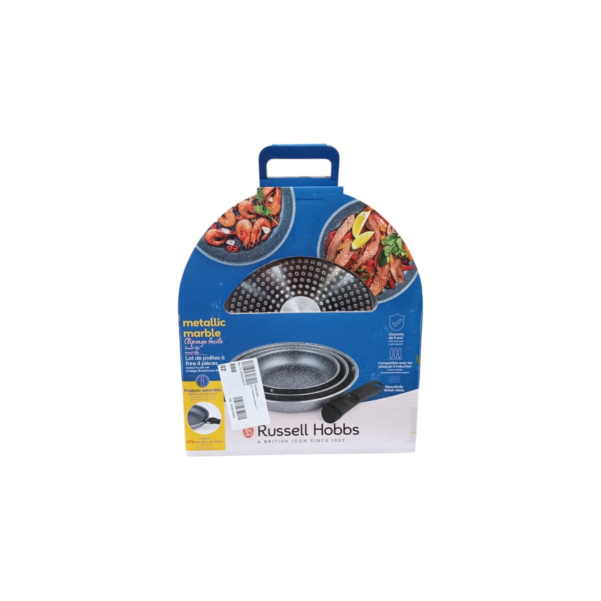 Russell Hobbs Kochtopf-/Bratpfannen-Set, mit abnehmbarem Griff (Griff + Bratpfannen Set) - B-Ware neuwertig