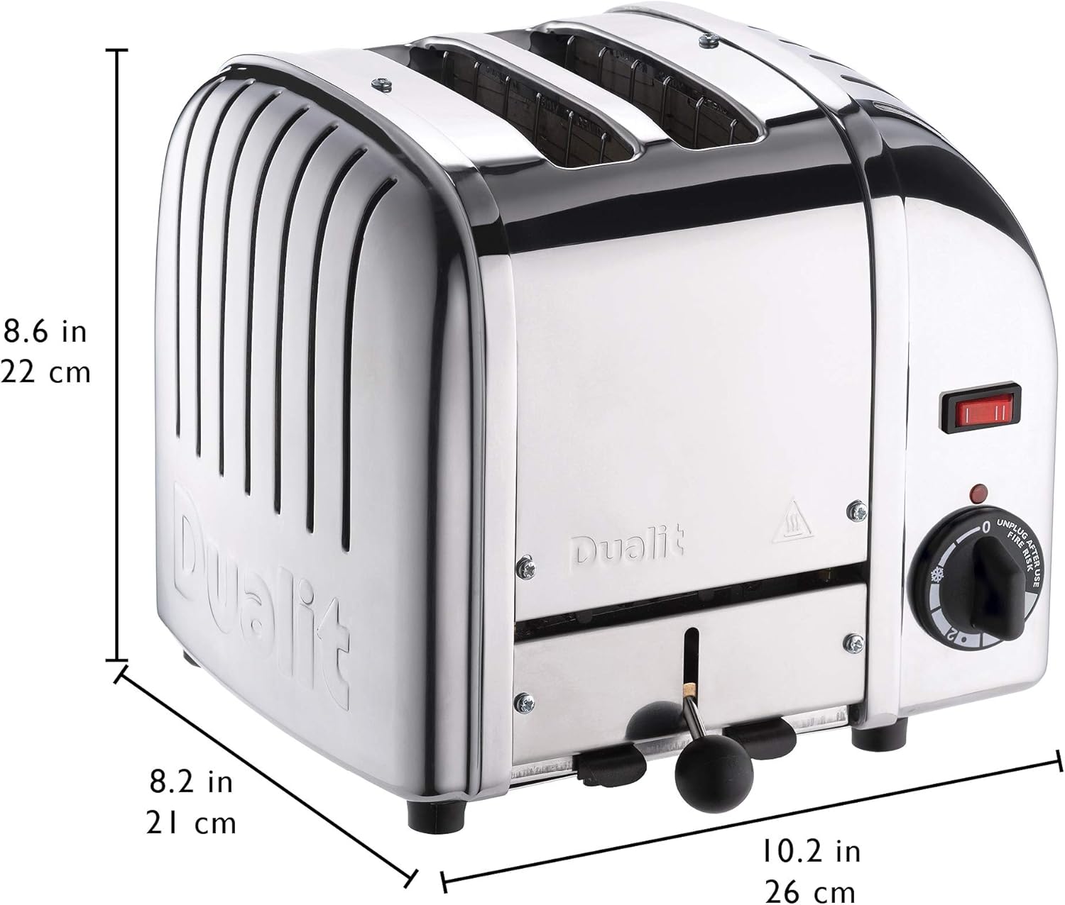 Dualit 20245 Classic 2 Slice Vario Toaster, 1200 W, Edelstahl poliert