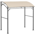 Outsunny Grillpavillon Gartenpavillon feuerfestes Dach Haken Outdoor