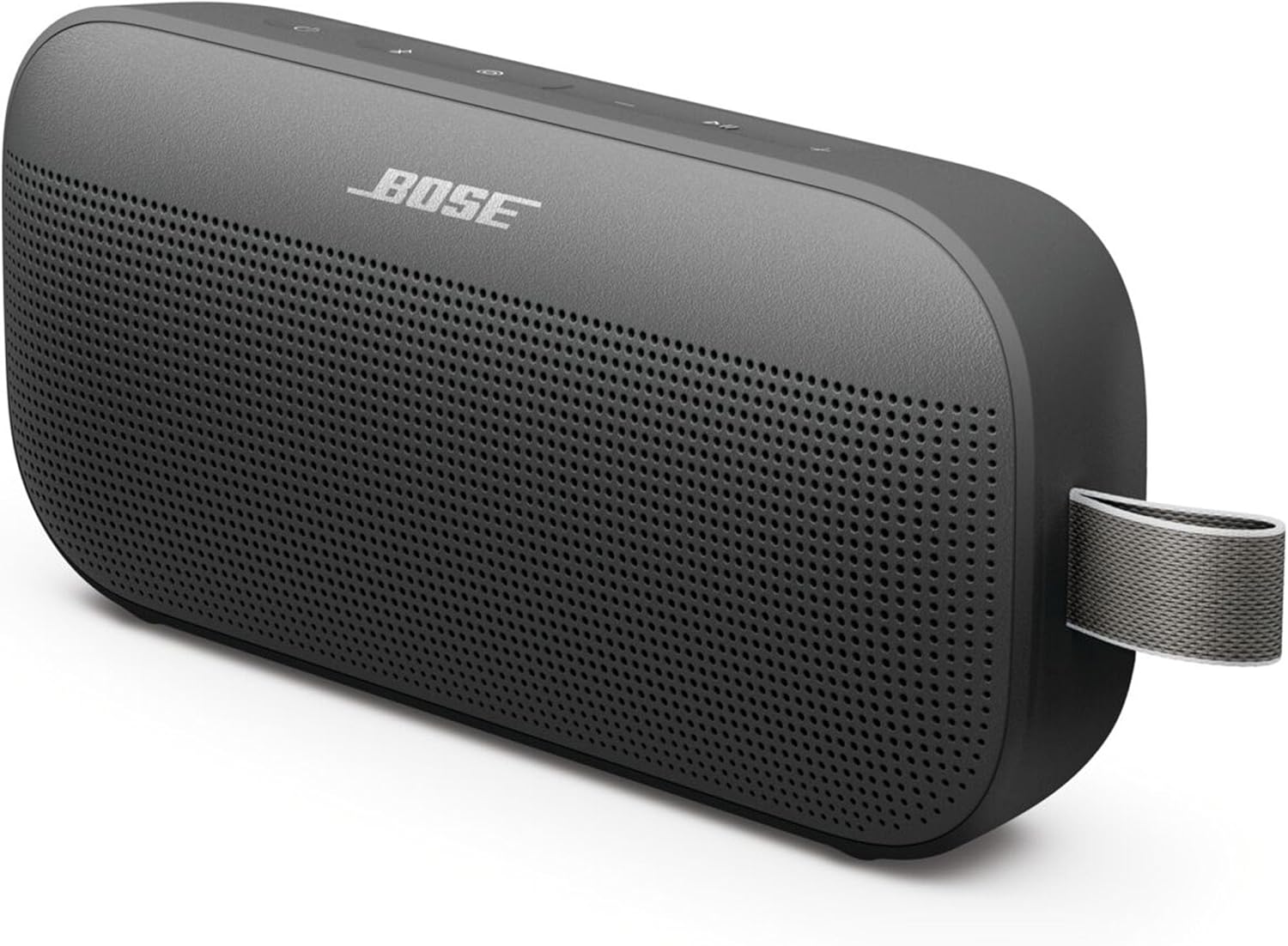 Bose SoundLink Flex Tragbarer Bluetooth-Lautsprecher (2. Gen.), Tragbarer Außen-Lautsprecher mit naturgetreuem Klang, bis zu 12 Stunden Akkulaufzeit, staubdicht und wasserdicht, Schwarz
