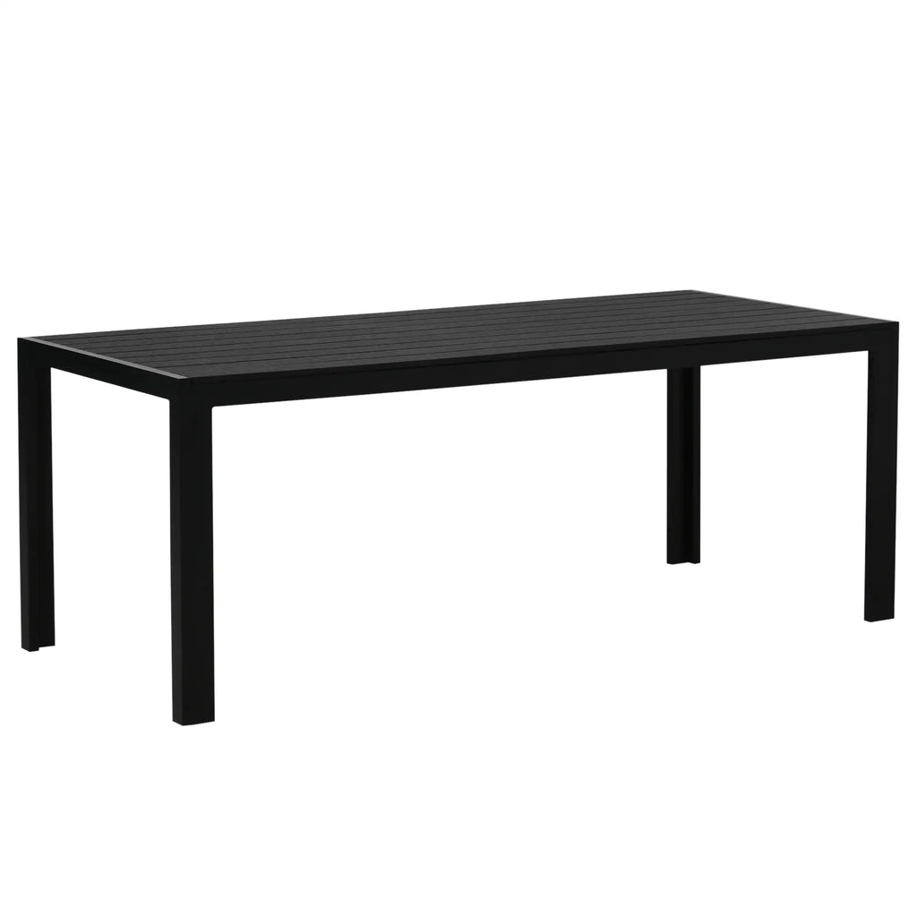 Outsunny Gartentisch Outdoor wetterfest WPC-Tischplatte Aluminium