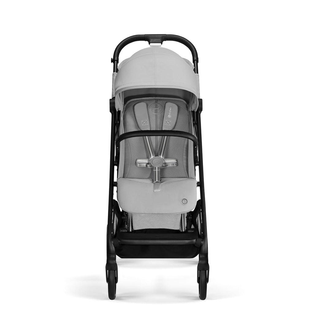 Cybex Gold Kinderwagen Beezy mit One-Pull Harness, Ab Geburt bis ca. 4 Jahre (max. 22 kg), Kompakt und ergonomisch, Almond Beige (Beige mit schwarzem Rahmen)