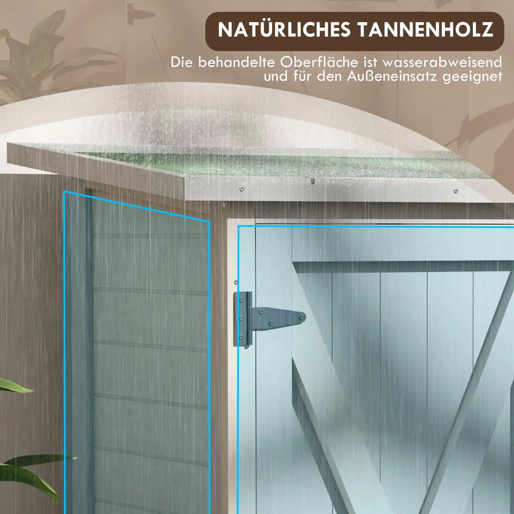 Outsunny Gartenschrank Outdoor 2 Fächer wetterfest