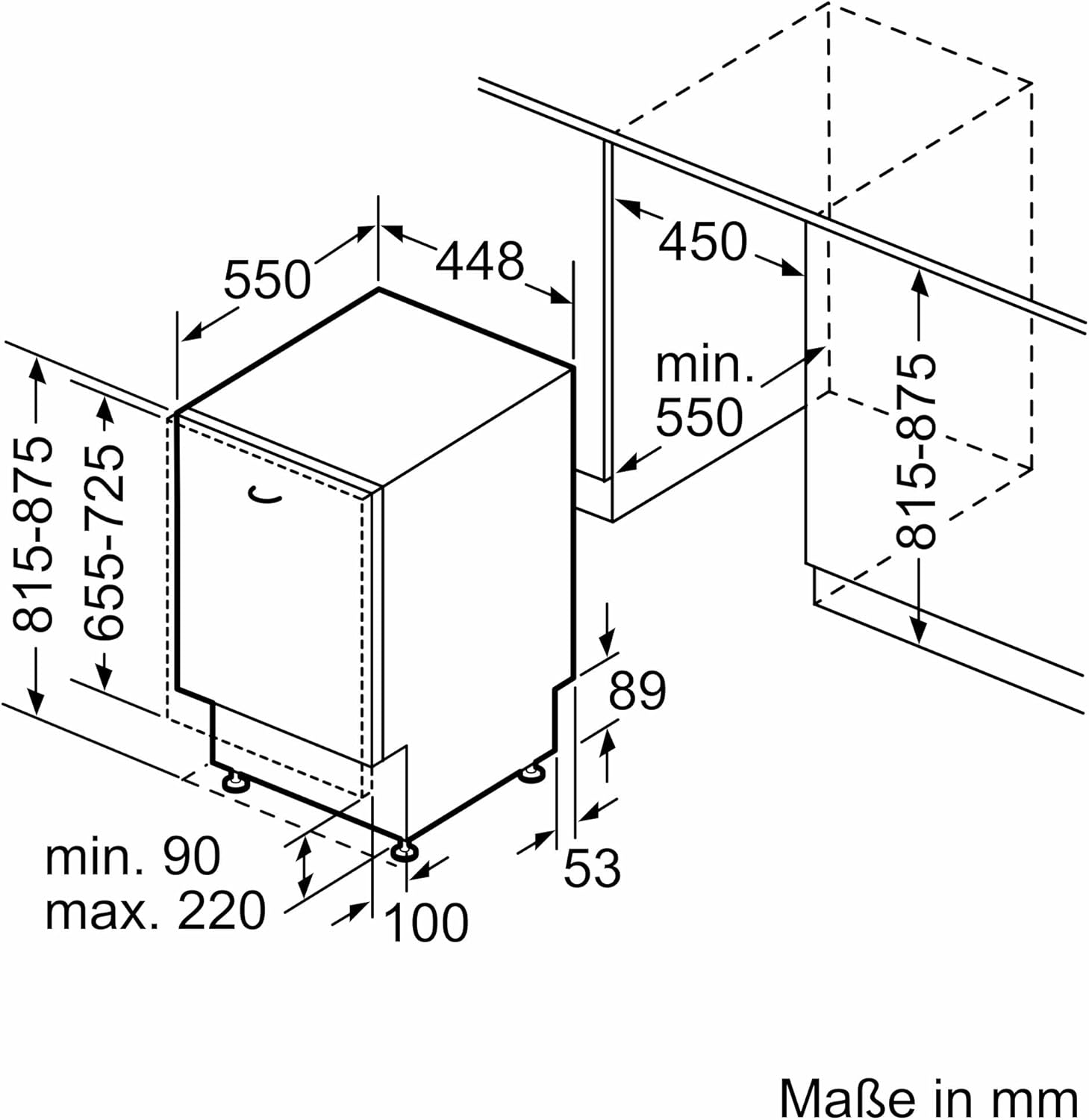 Bosch SPV2IKX10E Serie 2 Smarter Geschirrspüler vollintegriert, 45 cm breit, Besteckkorb, Extra Trocknen auf Knopfdruck, InfoLight roter Lichtpunkt am Boden, AquaStop Schutz gegen Wasserschäden, Weiß