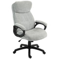 HOMCOM Ergonomischer Bürostuhl mit Wippfunktion – Hellgrau