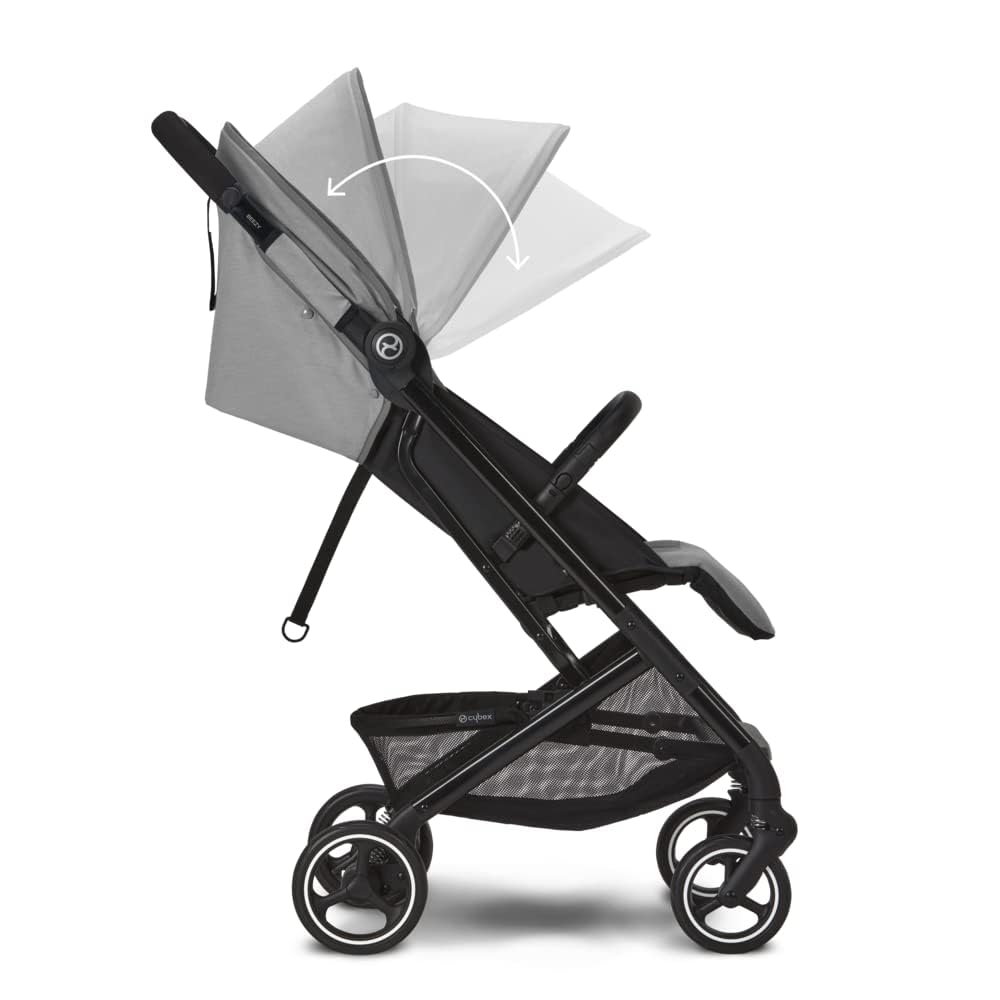 Cybex Gold Kinderwagen Beezy mit One-Pull Harness, Ab Geburt bis ca. 4 Jahre (max. 22 kg), Kompakt und ergonomisch, Almond Beige (Beige mit schwarzem Rahmen)