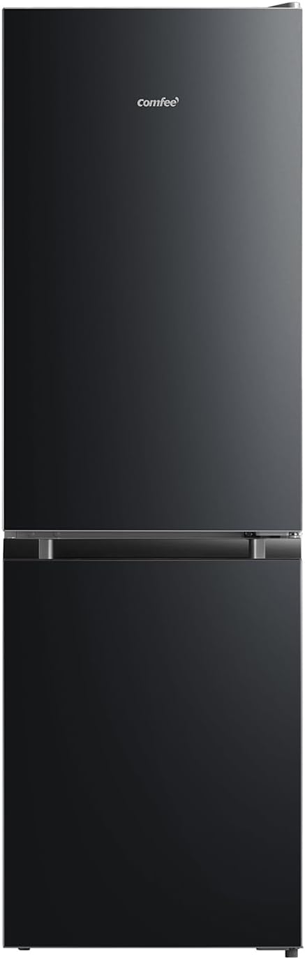 Comfee' RCB169DK3 Kühlschrank mit Gefrierfach 150cm Höhe/Kühl-/Gefrierkombination/Low Frost/174L/leise Kühlgefrierkombi 38dB/Einstellbare Kühlschranktemperatur/LED-Licht/156 kWh/Jahr/Schwarz