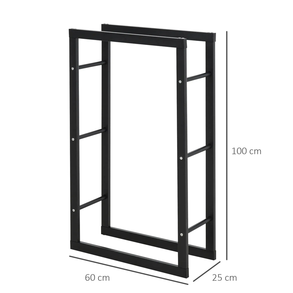 HOMCOM Kaminholzständer Kaminholzregal elegantes Design großer Stauraum