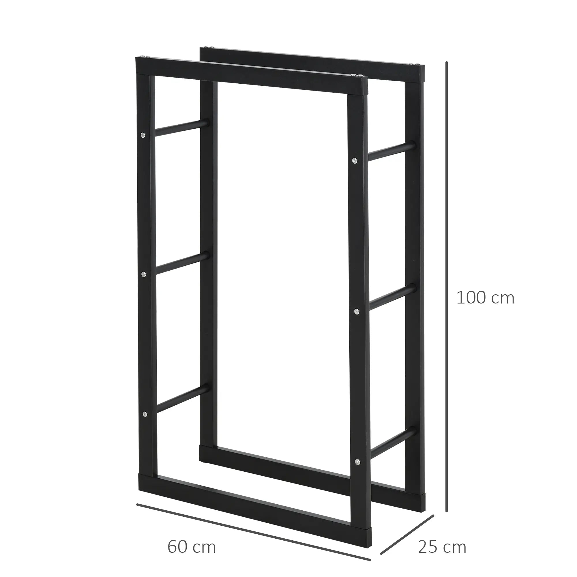 HOMCOM Kaminholzständer Kaminholzregal elegantes Design großer Stauraum