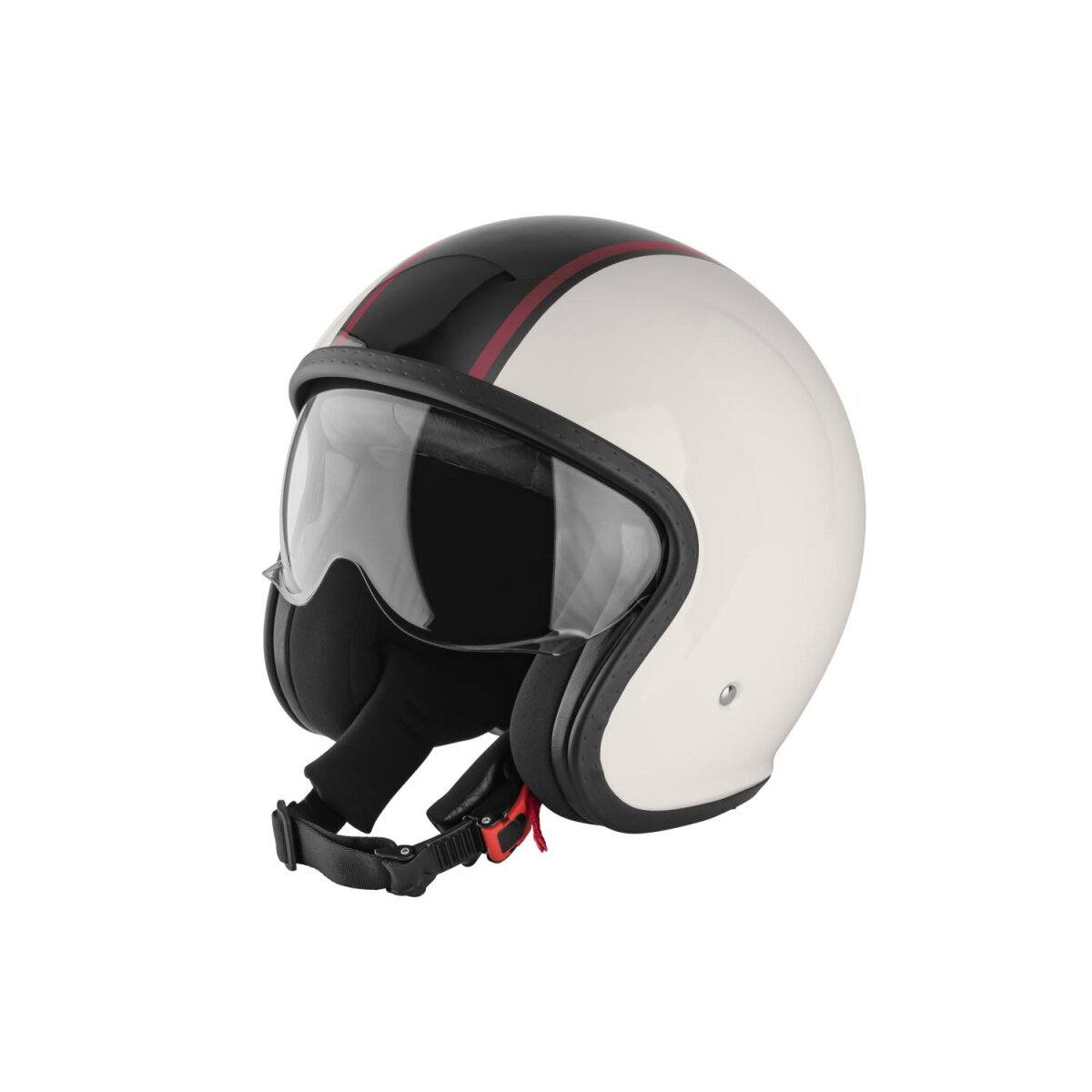 ULTIMATE SPEED® Jethelm, inkl. Helmbeutel und Akustikpolster (creme/schwarz) - B-Ware gut