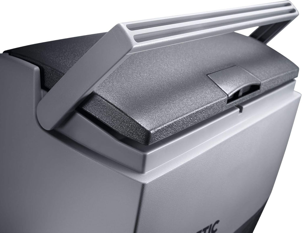 DOMETIC CoolFreeze CDF 36, tragbare elektrische Kompressor-Kühlbox/Gefrierbox, 31 Liter, 12/24 V für Auto, LKW oder Boot mit Batteriewächter, Grau