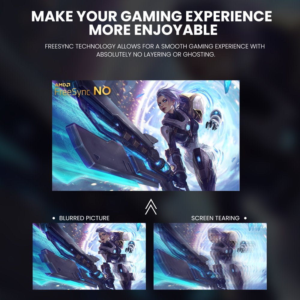 CRUA 24" 180 Hz Curved Gaming-Monitor - FHD 1080P rahmenloser Computermonitor, AMD Freesync, geringe Bewegungsunschärfe, DP- und HDMI-Anschluss, Schwarz