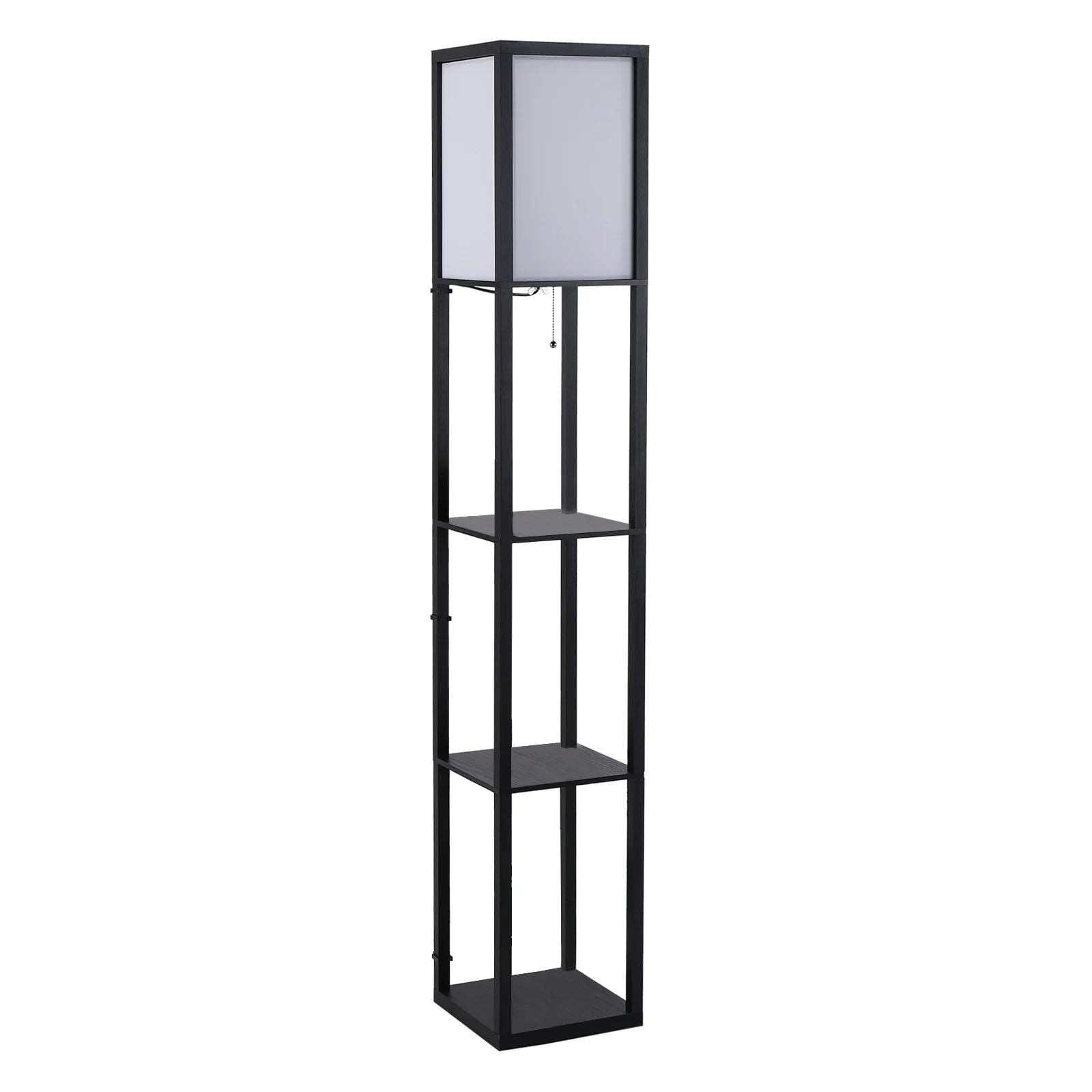 HOMCOM Stehleuchte mit Regal und sanftem Licht für Wohnzimmer