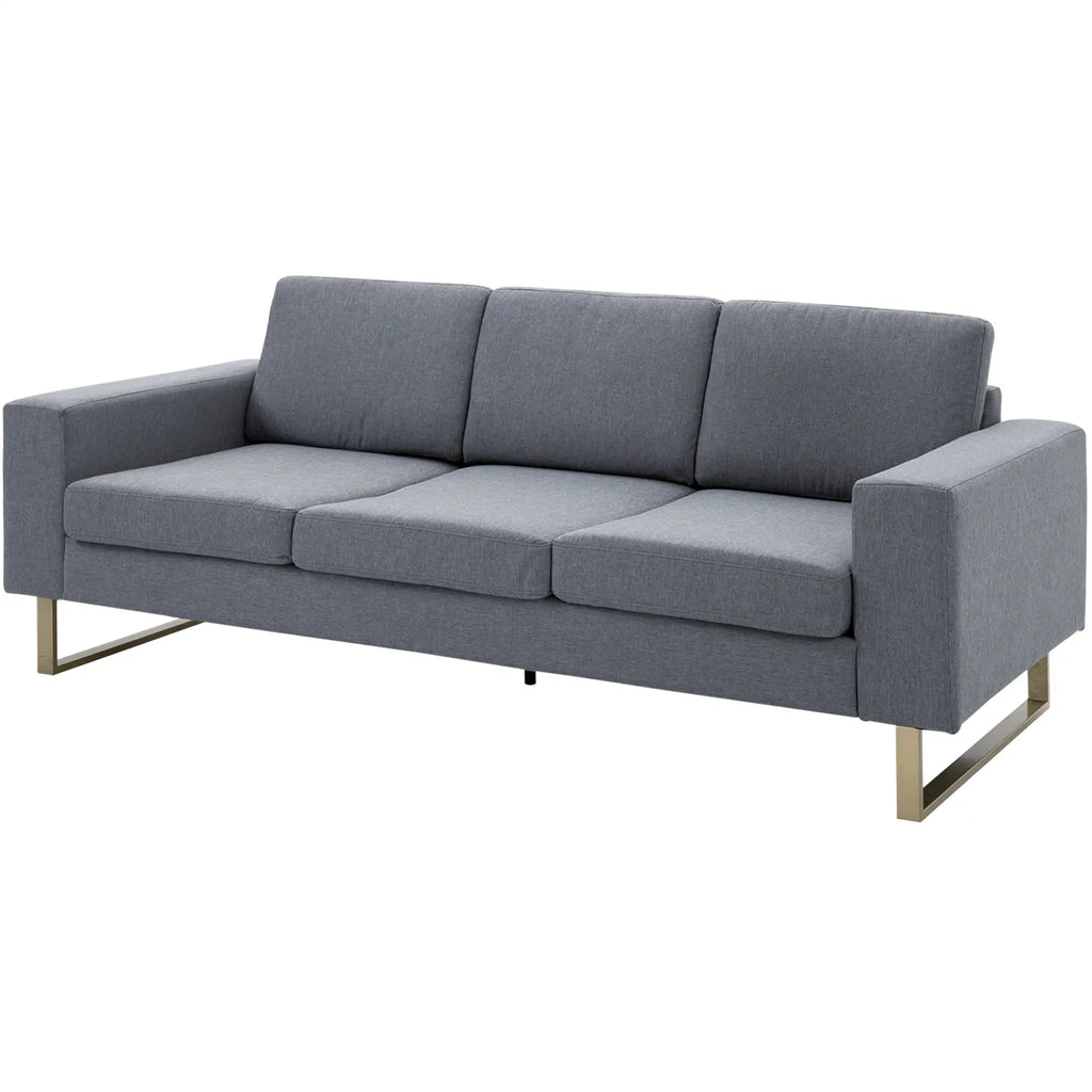 HOMCOM 3-Sitzer Sofa minimalistisches Design hoher Komfort Dunkelgrau