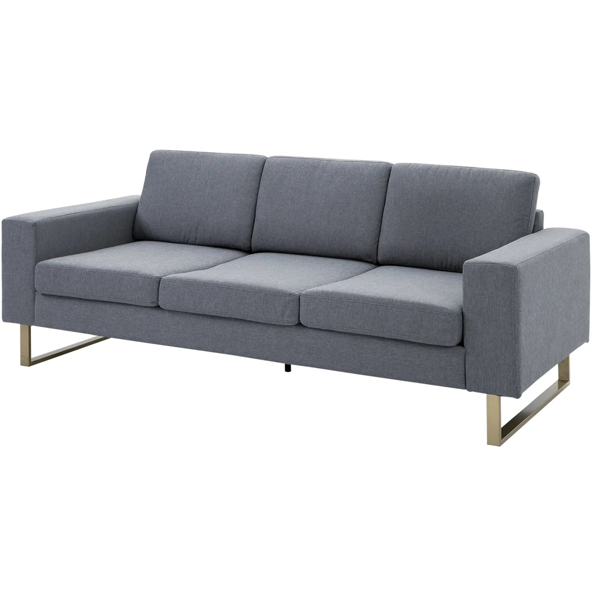 HOMCOM 3-Sitzer Sofa minimalistisches Design hoher Komfort Dunkelgrau