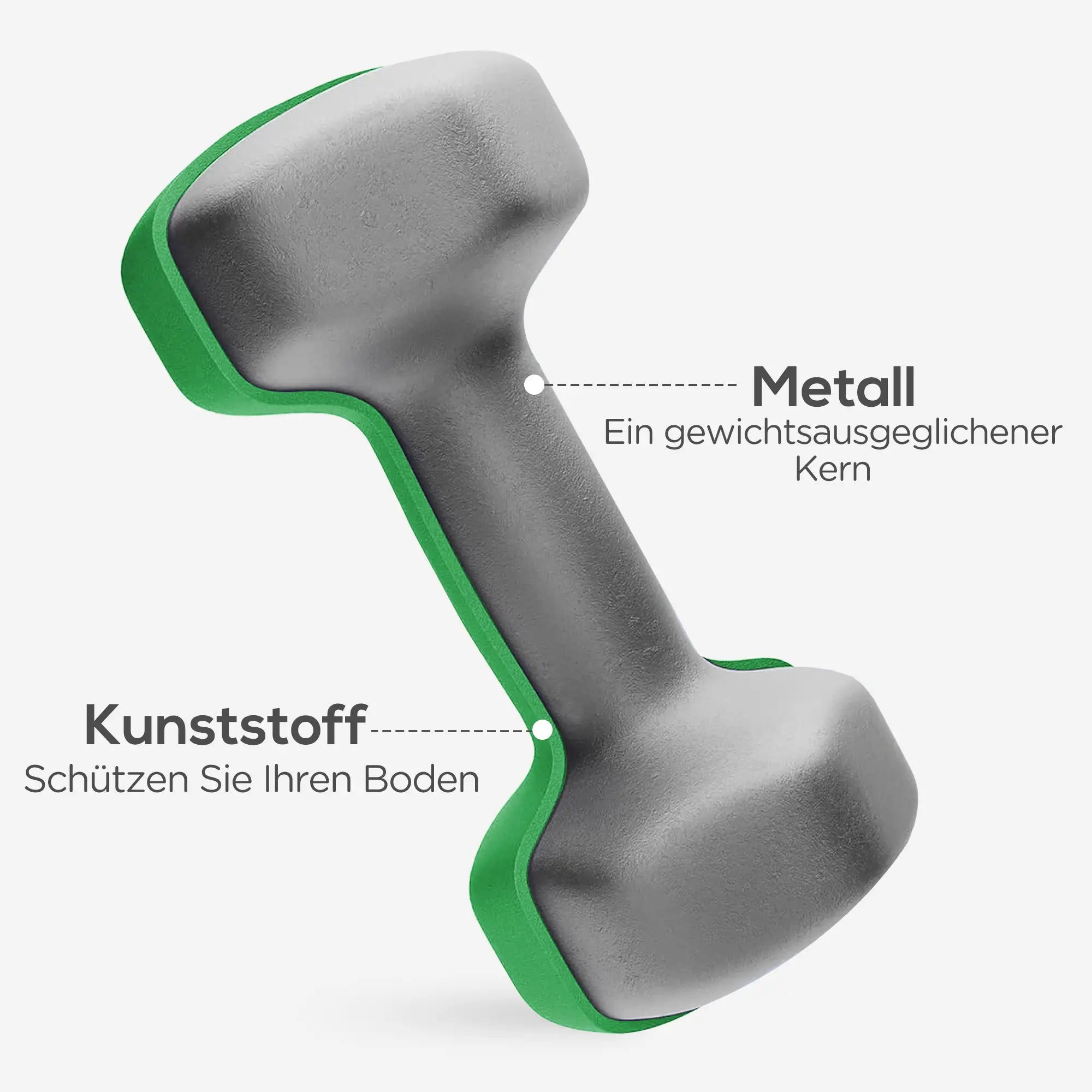 SPORTNOW Hantelset 6-teilig mit Hantelständer – 1 kg bis 5 kg