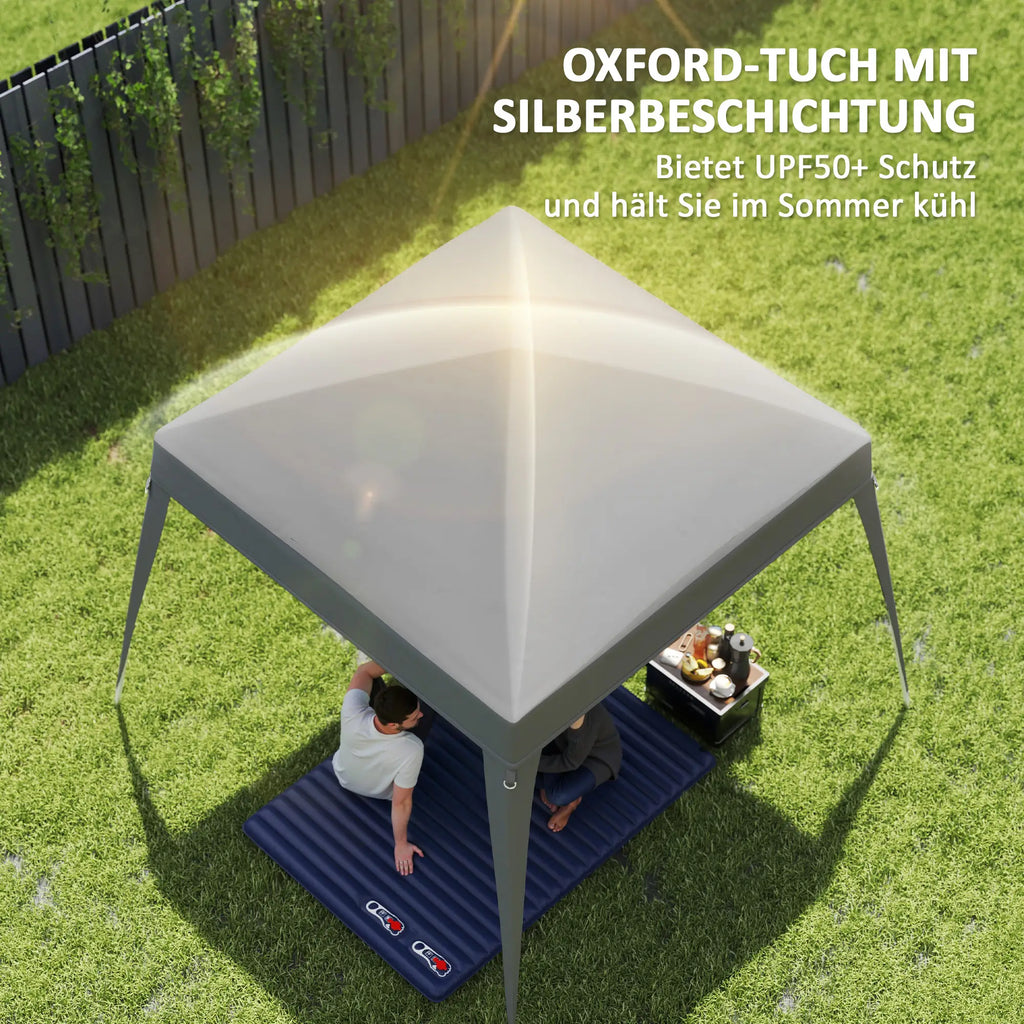 Outsunny Ersatzdach 3x3 m Hellgrau für Pavillon