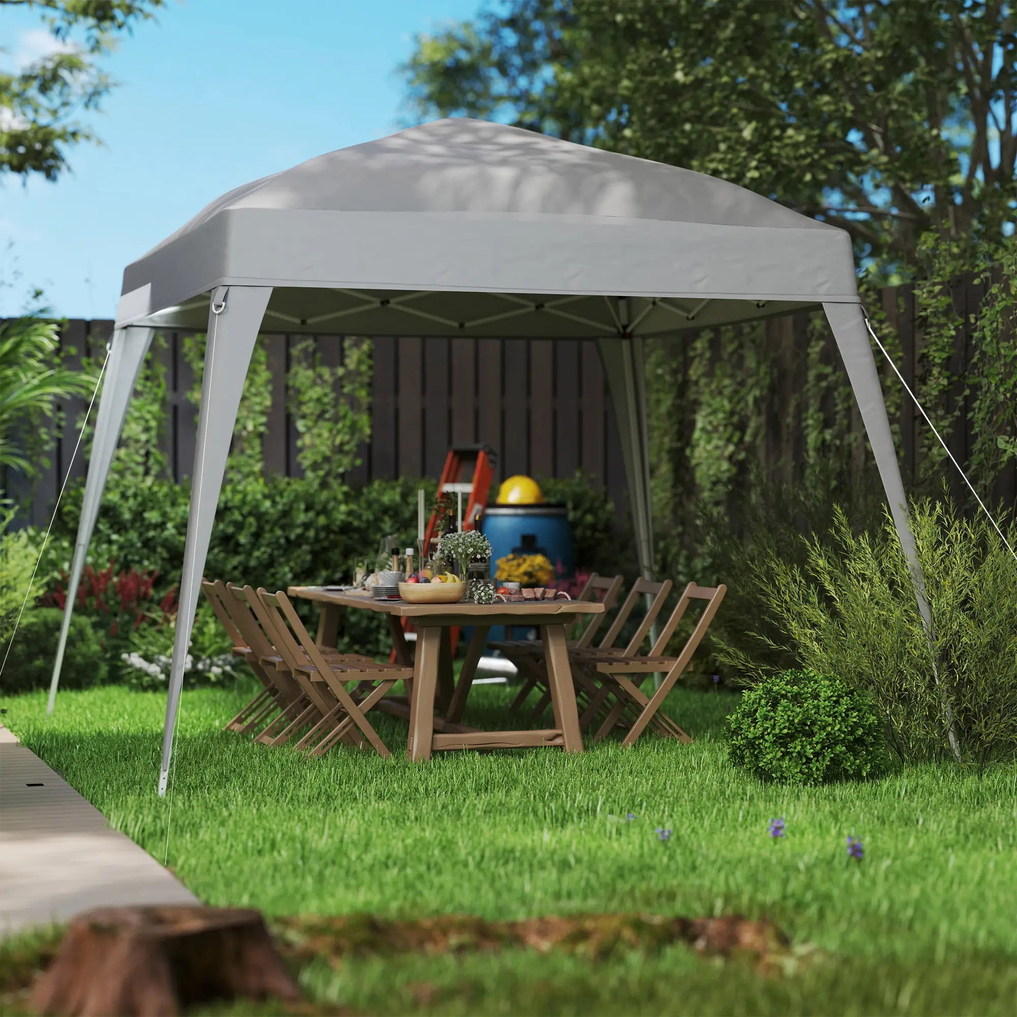 Outsunny Ersatzdach 3x3 m Hellgrau für Pavillon