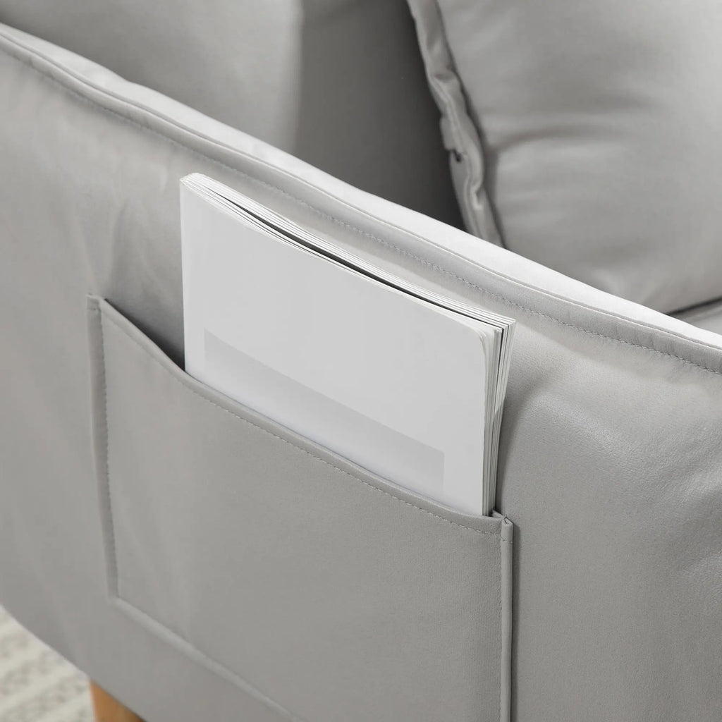 HOMCOM Schlafsessel mit 5-fach verstellbarer Rückenlehne 2in1 Bodensofa