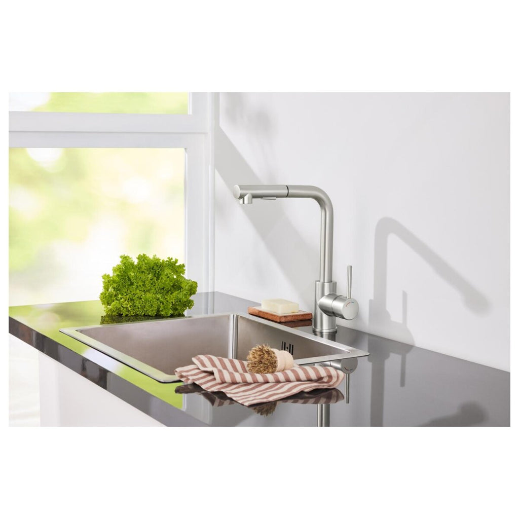 LIVARNO home Küchenarmatur mit herausziehbarer Brause (Quadratisch) - B-Ware sehr gut