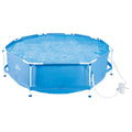 CRIVIT Metal-Frame-Pool, Ø 300 x H 76 cm, inkl. Filterpumpe - B-Ware neuwertig