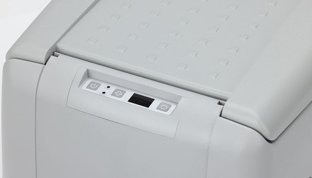 DOMETIC CoolFreeze CDF 36, tragbare elektrische Kompressor-Kühlbox/Gefrierbox, 31 Liter, 12/24 V für Auto, LKW oder Boot mit Batteriewächter, Grau