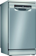 Bosch SPS4HMI61E Serie 4 Freistehender Geschirrspüler / E / 45 cm / Edelstahl / 76 kWh/100 Zyklen / 10 MGD / SuperSilence / Extra Trocknen / VarioSchublade / Home Connect