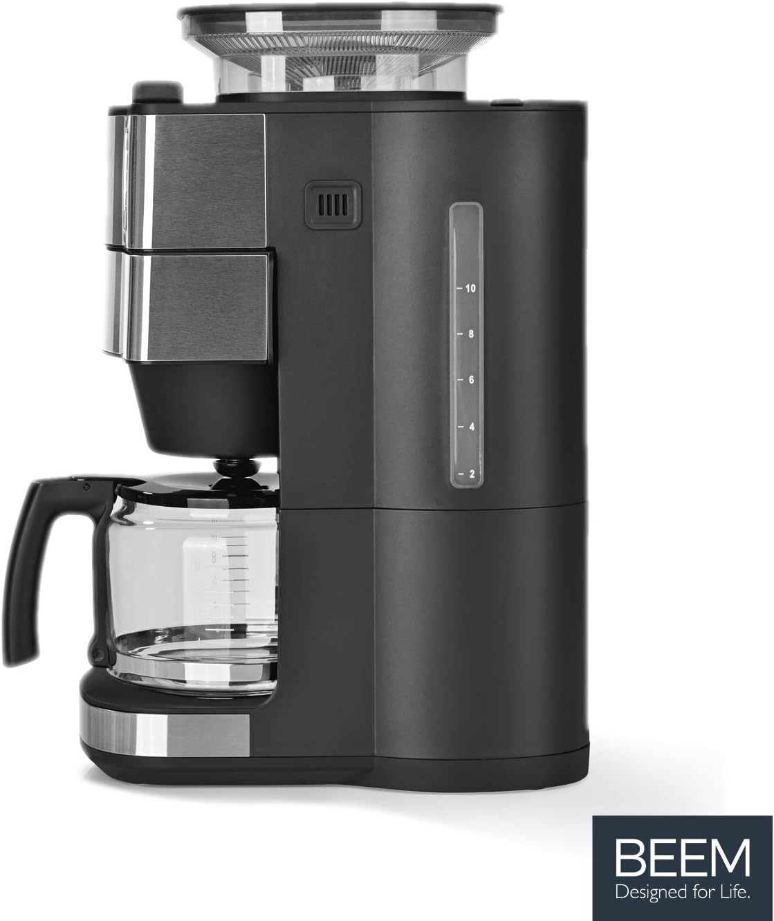 BEEM FRESH-AROMA-PERFECT II Filterkaffeemaschine mit Mahlwerk - Thermo | Edelstahl | Thermokanne | 24h-Timer | 1000 W | 180 g Bohnenbehälter
