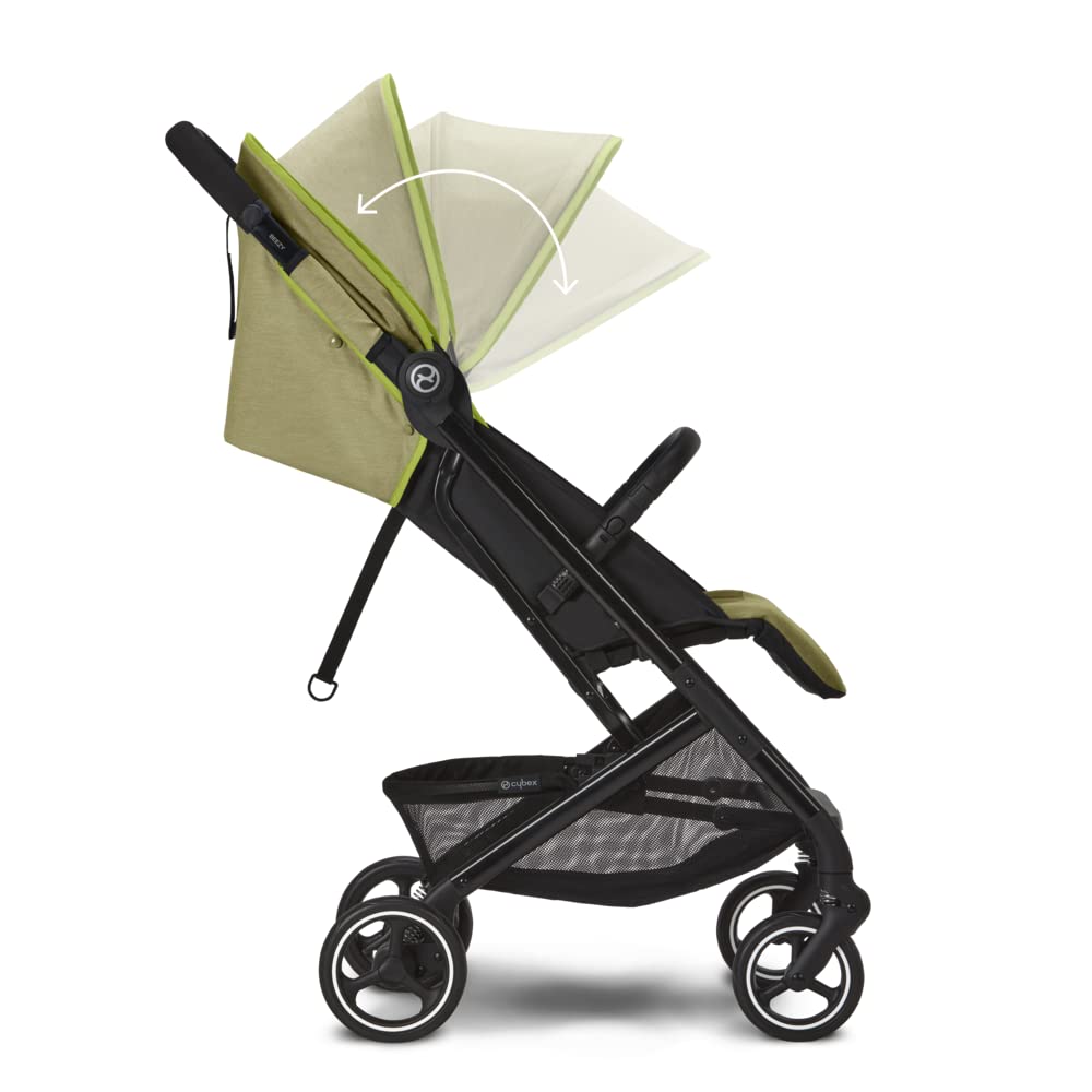Cybex Gold Kinderwagen Beezy mit One-Pull Harness, Ab Geburt bis ca. 4 Jahre (max. 22 kg), Kompakt und ergonomisch, Almond Beige (Beige mit schwarzem Rahmen)