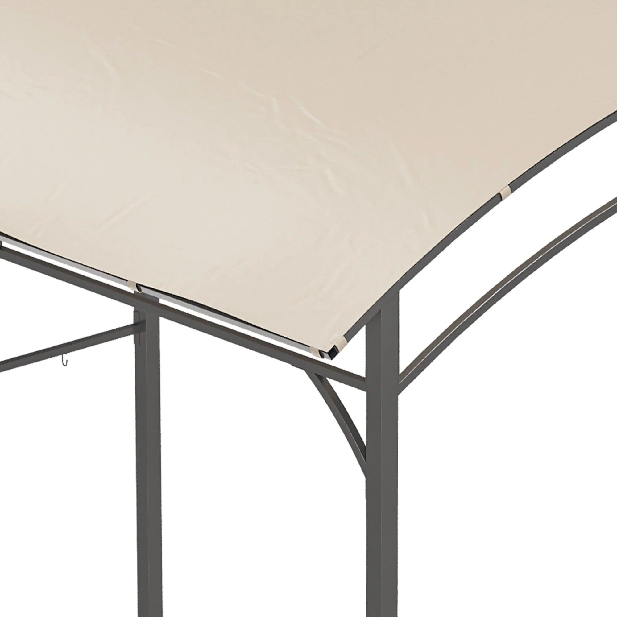 Outsunny Grillpavillon Gartenpavillon feuerfestes Dach Haken Outdoor