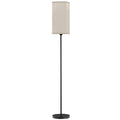 HOMCOM Stehlampe mit Fußschalter und Leinenoptik-Schirm