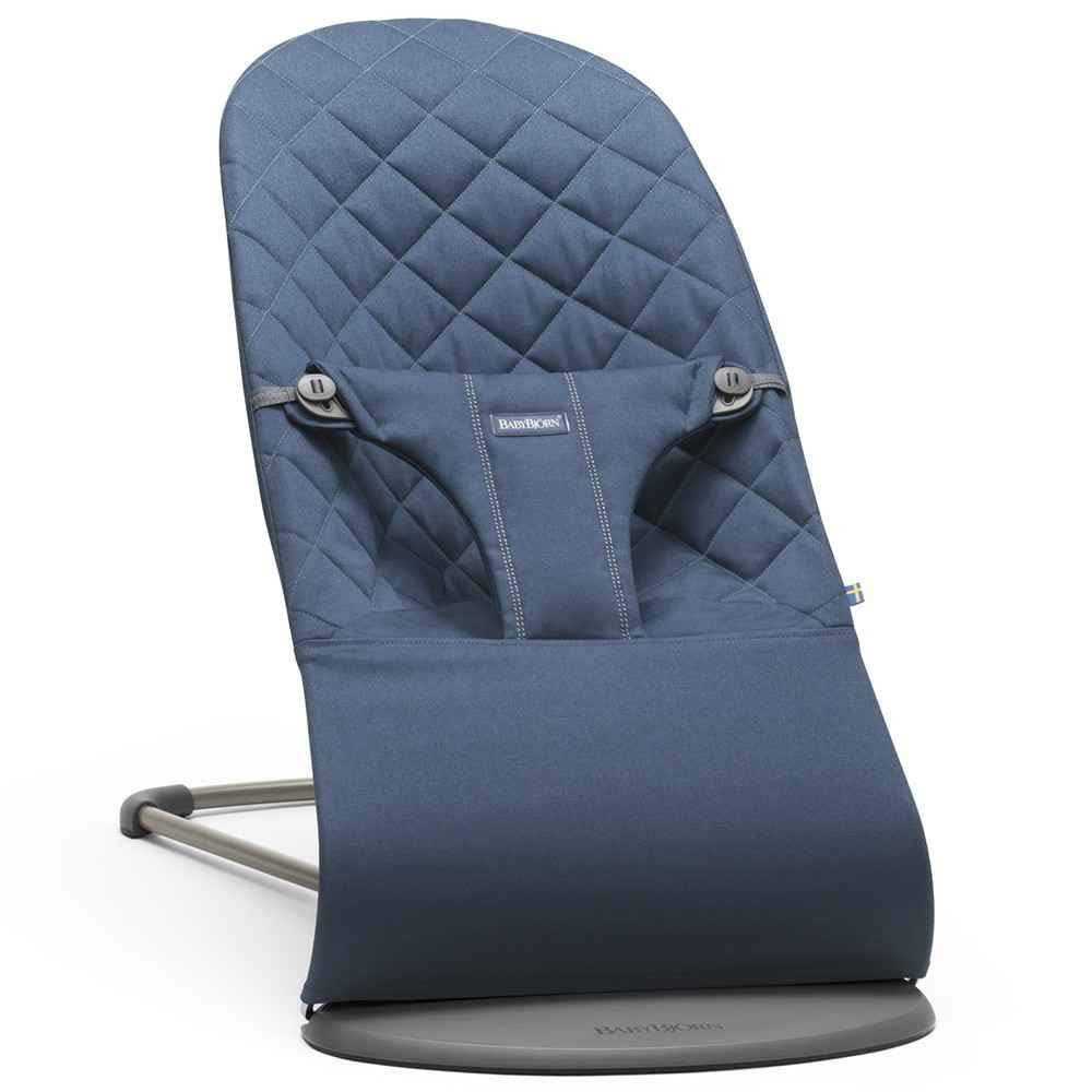 BabyBjörn Babywippe Bliss, Gewebt, Blütenblatt-Steppung, Sandgrau